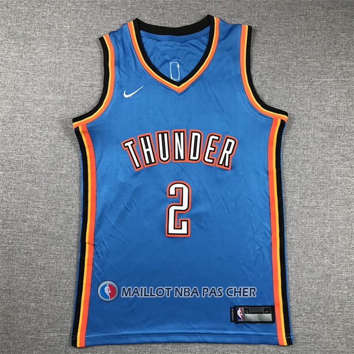 Maillot Enfant Oklahoma City Thunder Shai Gilgeous-Alexander NO 2 Icon Bleu